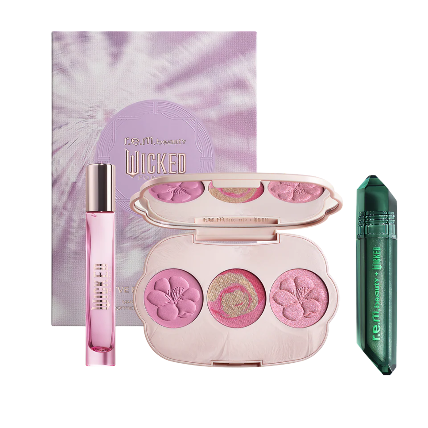 (Preorden) r.e.m. beauty x Wicked For Good you've been glinda-fied! fragrance & makeup set