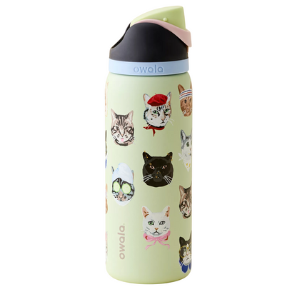 (Preorden) Owala UO Exclusive FreeSip 32 oz Water Bottle - Cat Collage