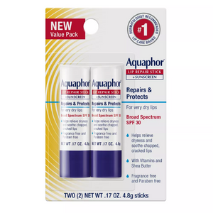 (Preorden) Aquaphor Lip Balm Repair Stick for Chapped Lips SPF30 2pk