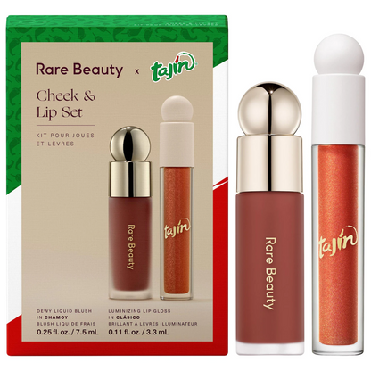 (Preorden) Rare Beauty x Tajin Soft Pinch Liquid Blush & Positive Light Luminizing Lip Gloss Duo Set