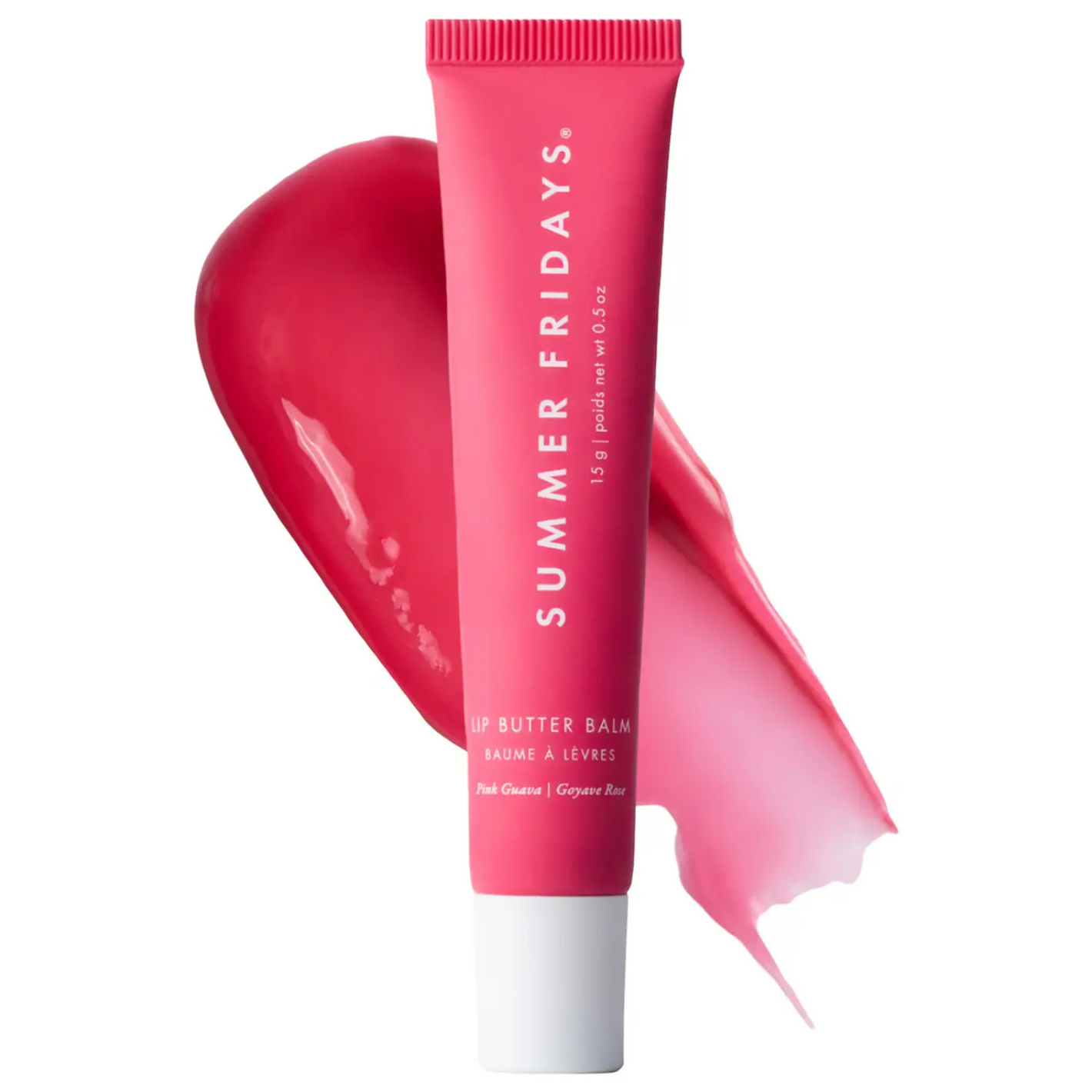 (Preorden) Summer Fridays Lip Butter Balm Treatment for Hydration + Nourishing Shine - Pink Guava