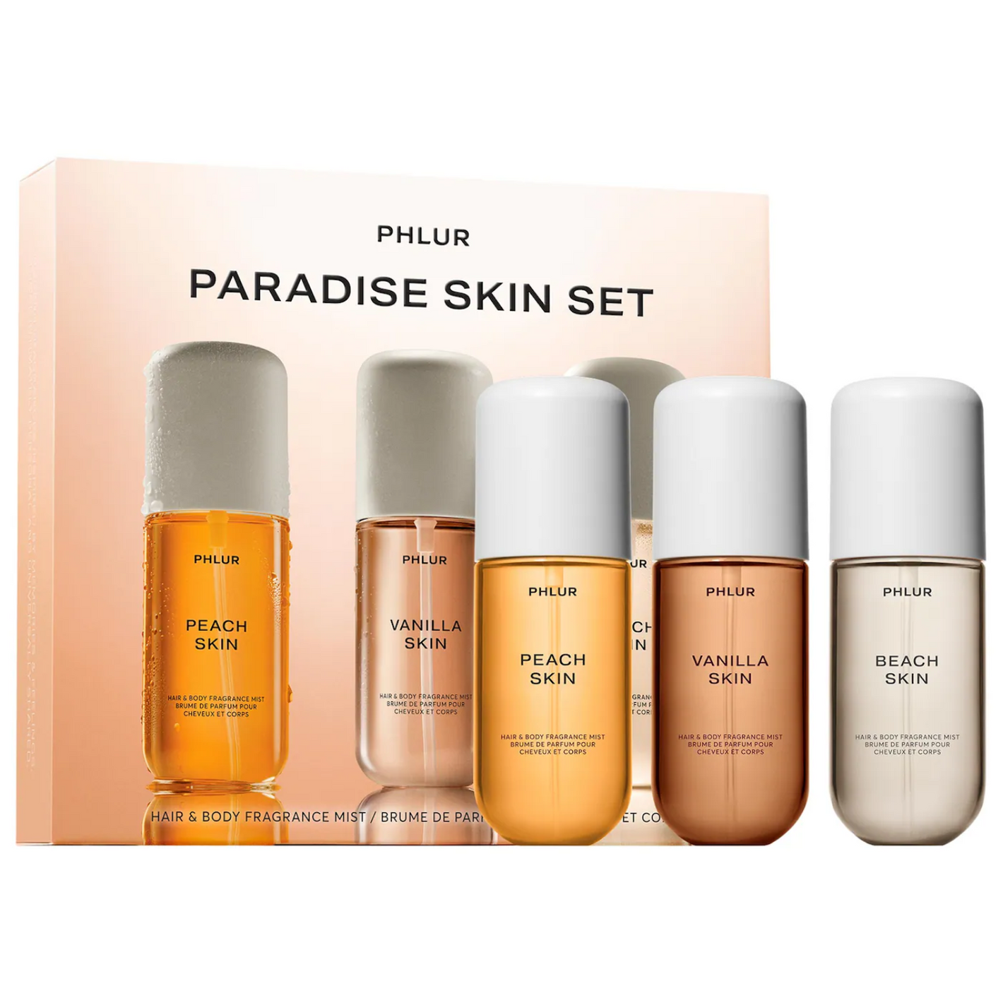 (Preorden) PHLUR Paradise Skin Hair and Body Fragrance Mist Set