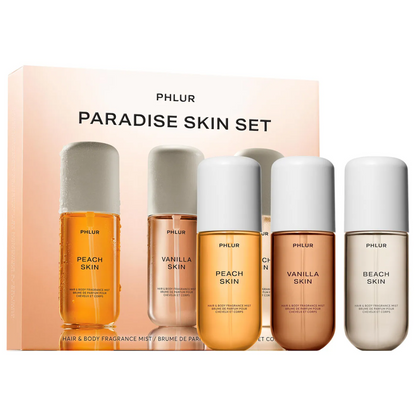 (Preorden) PHLUR Paradise Skin Hair and Body Fragrance Mist Set